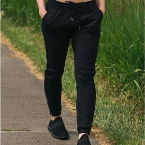 Black Peak Zipper Joggers